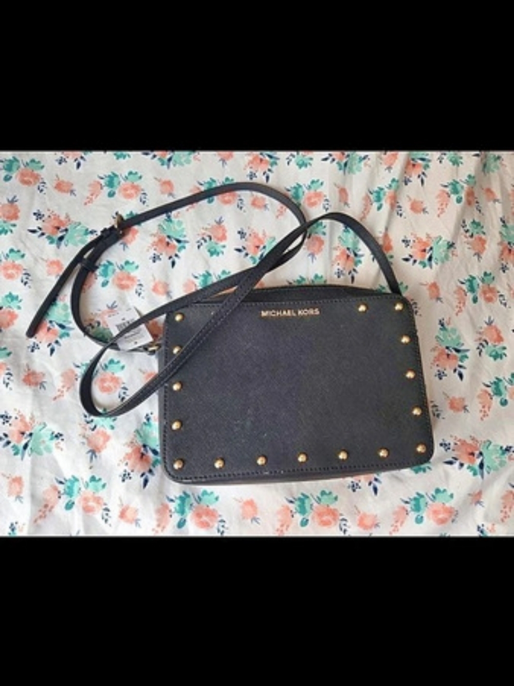 Michael Kors Studded Crossbody Bag in Black NWT